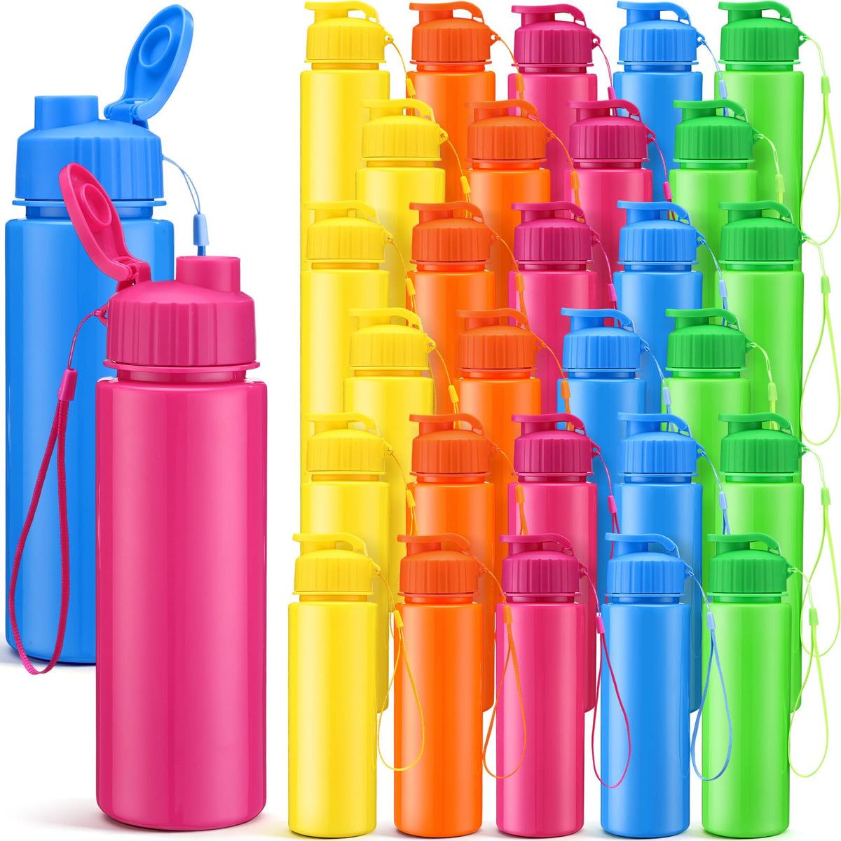 30 Water Bottle Bulk (Bright Color / Bright)