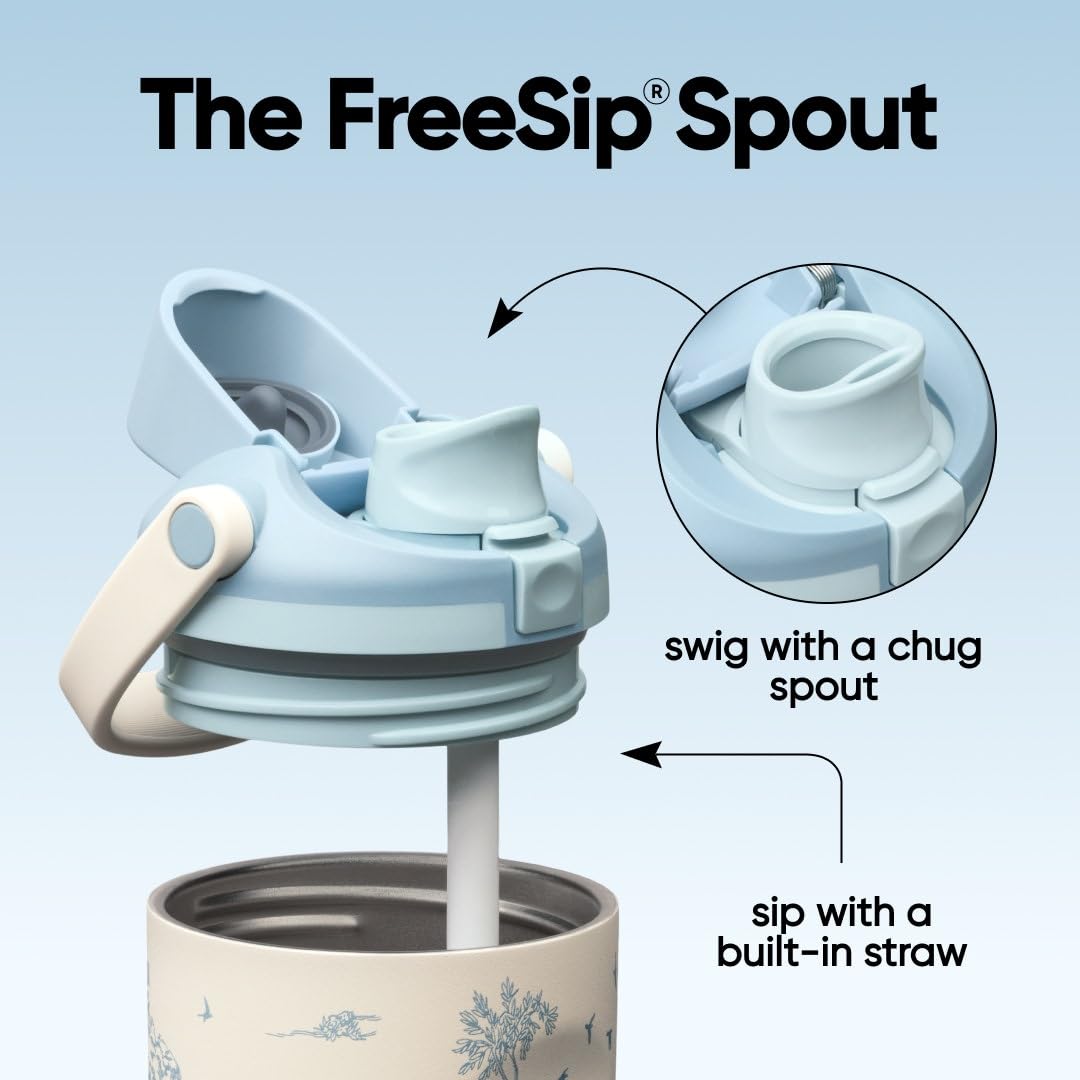 FreeSip Sway Stainless Steel Water Bottle 30 oz Toile Be Home (Toile Be Home / 30 Ounces)