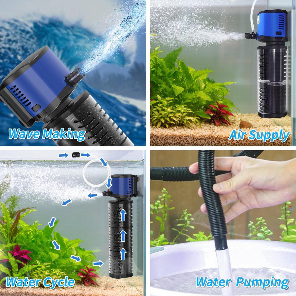 Aquarium Filter for Fish Tank (Large fit 40-150gal)