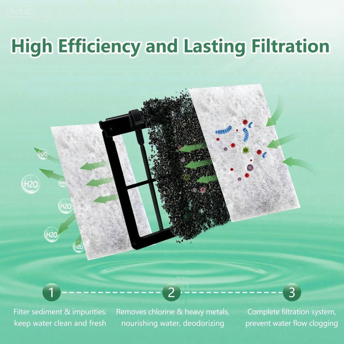 Aquarium 48 Pack Medium Filter Cartridges with Zeolite (48 Pack)