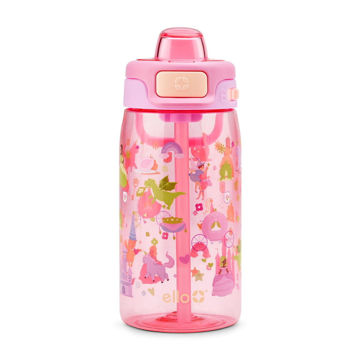Kids Pop & Fill 16oz Tritan Plastic Water Bottle with Quick Fill Technology (Royal Palace)