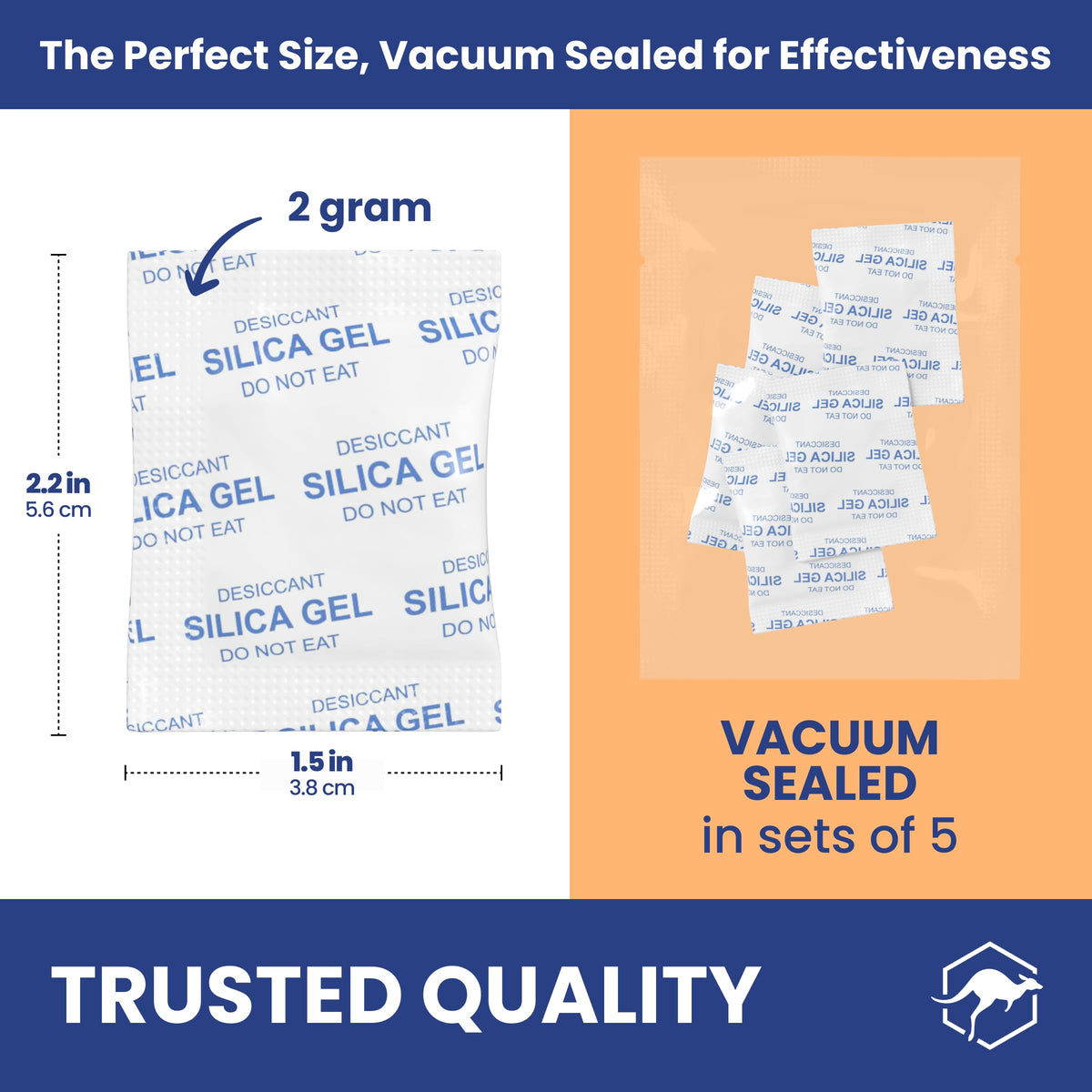 2g Food Safe Desiccant Packets for Moisture Control (2 Gram)