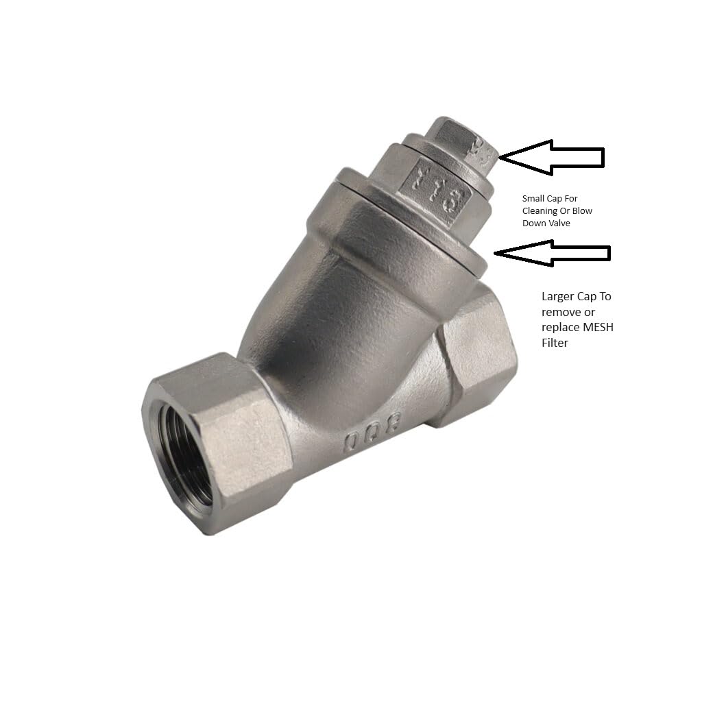 1 1 4" Y Strainer Stainless Steel 316 800 PSI WOG 20 Mesh (1 1/4)