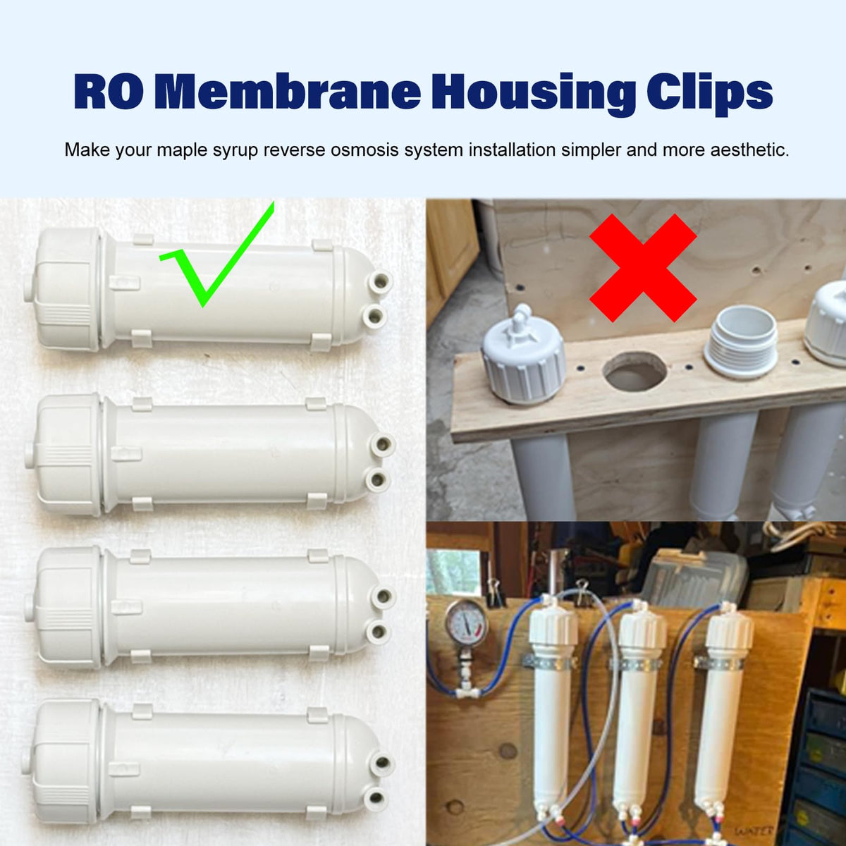 400 GPD RO Membrane with Reverse Osmosis Membrane Housing Set