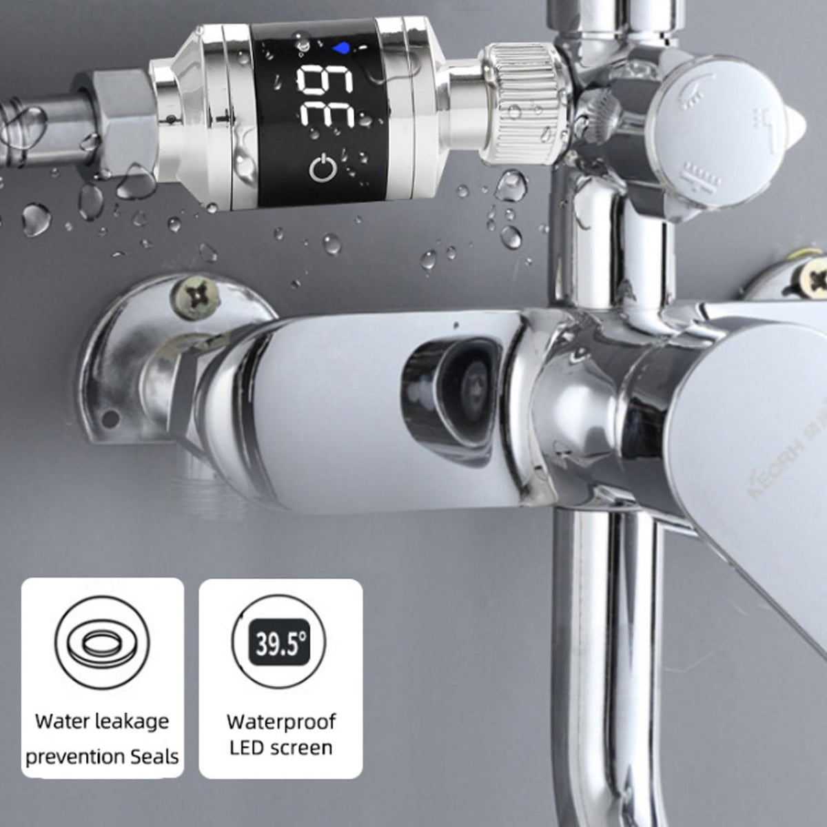 Digital Bathroom Thermometer for Hot Tubs and Shower Faucets