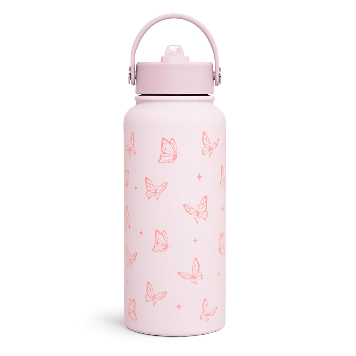 Butterfly Water Bottle Insulated Vacuum Stainless Steel 32oz with Lid (Butterfly)