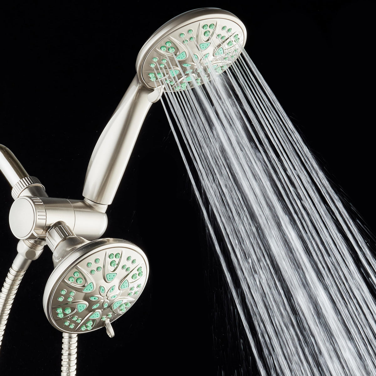 Antimicrobial (2.5 Gallons Per Minute / Satin Nickel / Coral Green Jets)