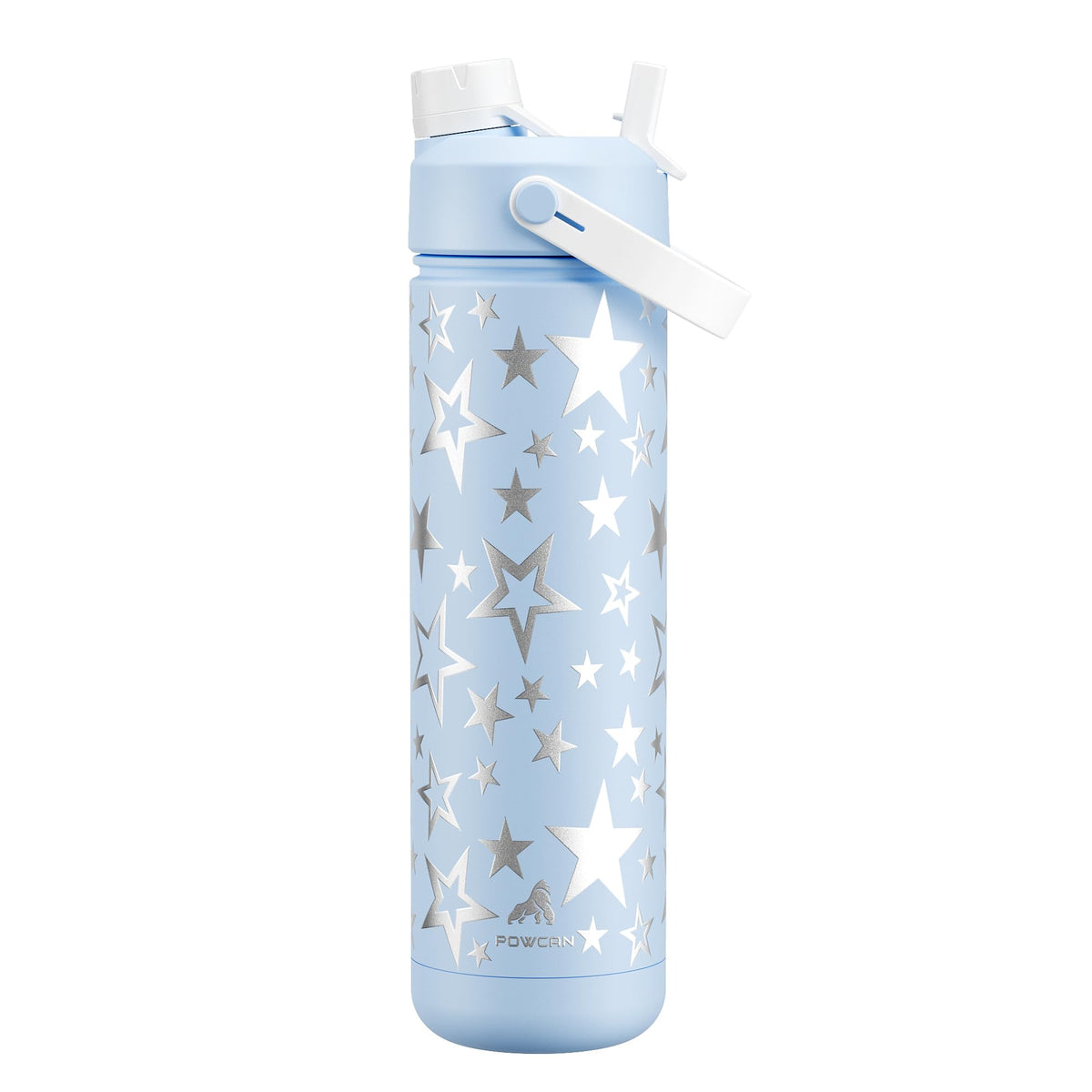 26 oz Insulated Water Bottle with 2 (Silver Sky / 26 Ounces)