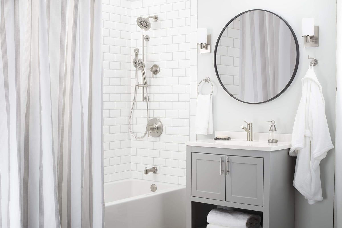 S-5000-BN-E2 Neo Exhilaration High Pressure Fixed Shower Head, 2 GPM, Brushed Nickel (2 GPM / Brushed Nickel)