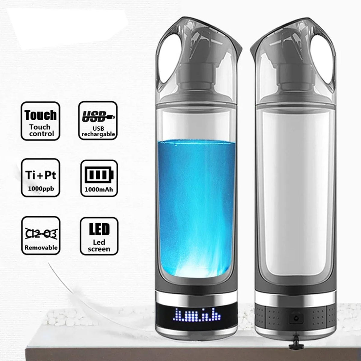 Portable Hydrogen Rich Water Bottle (500ML)