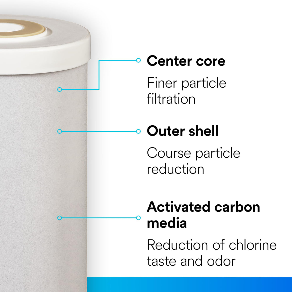 Large Capacity Carbon Whole House Filter 4WH (1 Count (Pack of 1))
