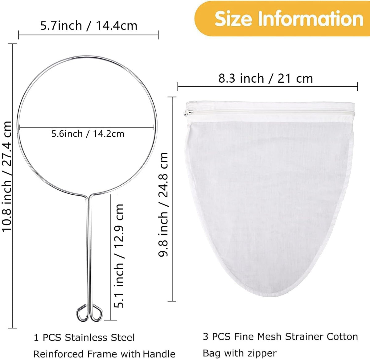 Ultra Fine Mesh Strainer Bags (Small)