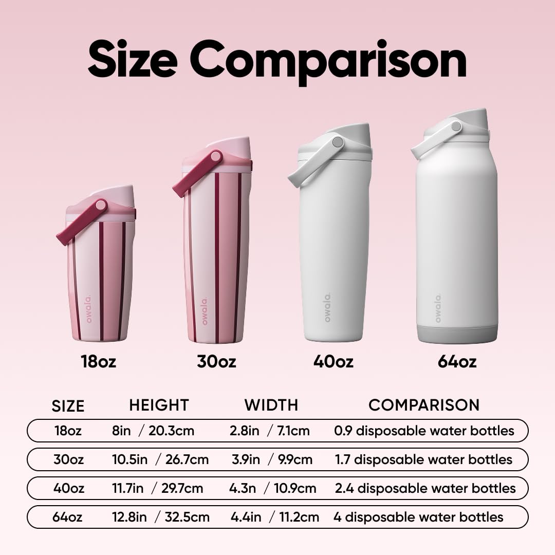 FreeSip Sway Stainless Steel Water Bottle 30 oz Sweet Talk (Sweet Talk / 30 Ounces)