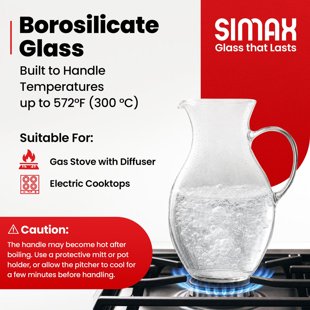 SMALL Glass Pitcher 16 Oz (16 Ounce Traditional)