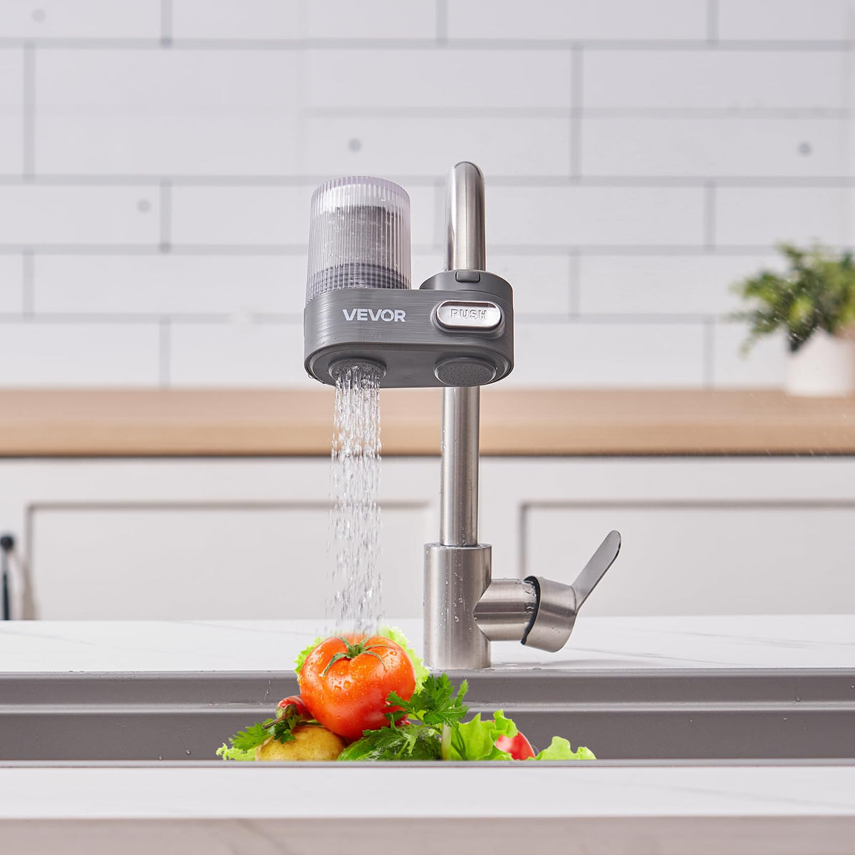 Water Filter for Sink Faucet (Grey / Faucet with 1 Filter)