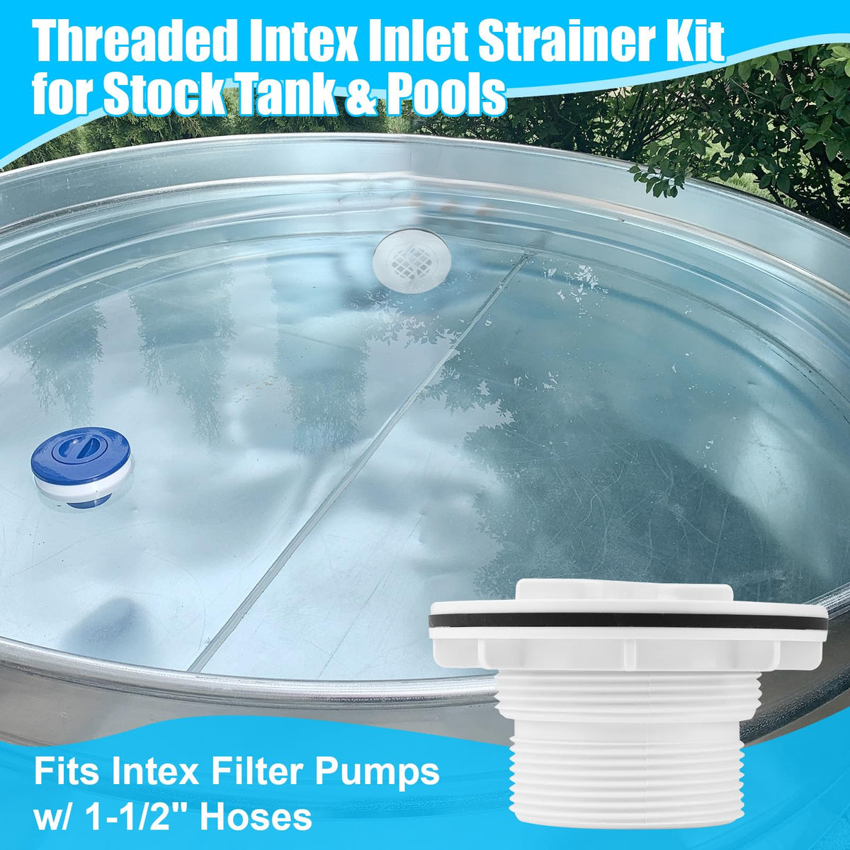 Threaded Inlet Strainer Kit Fits Intex Filter Pumps with 1 (1 Pcs)