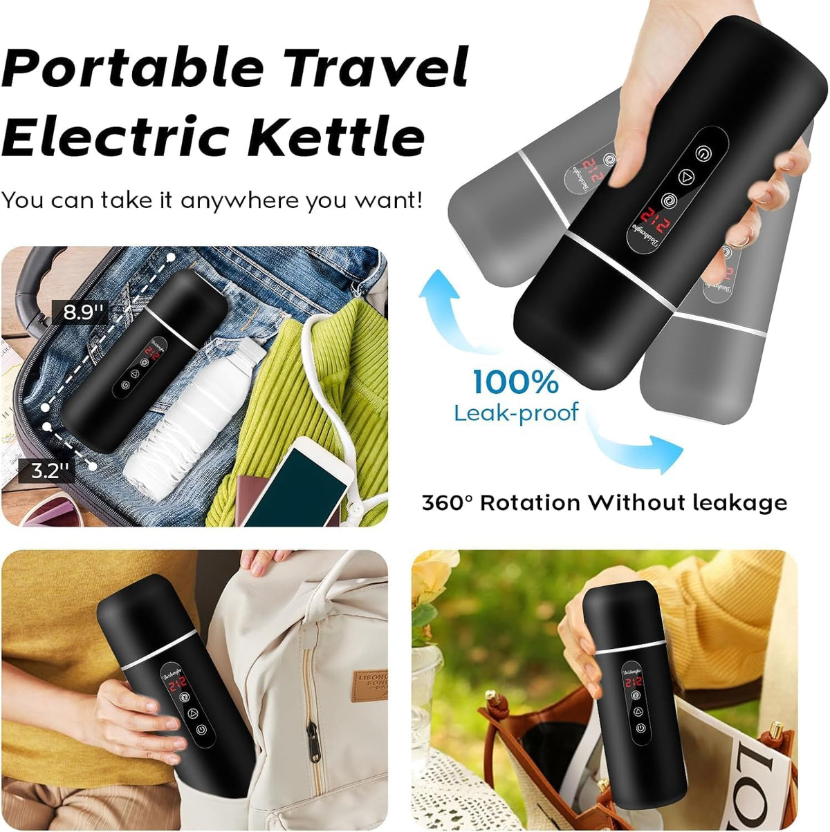 Electric Travel Kettle (Black 1)