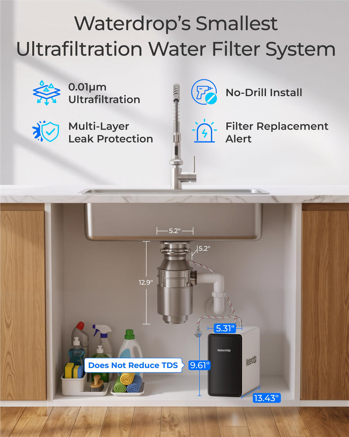 TSV A 0.01μm Ultra Filtration Under Sink Water Filter System