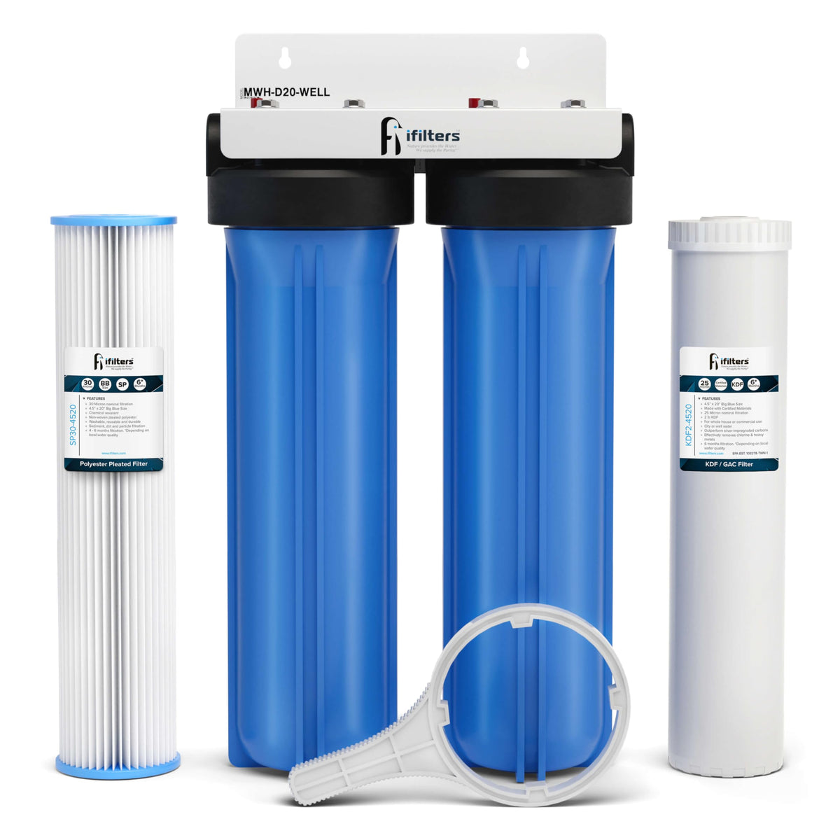 4.5 x 20 Sediment CTO Heavy Metals Well Water Filtration System