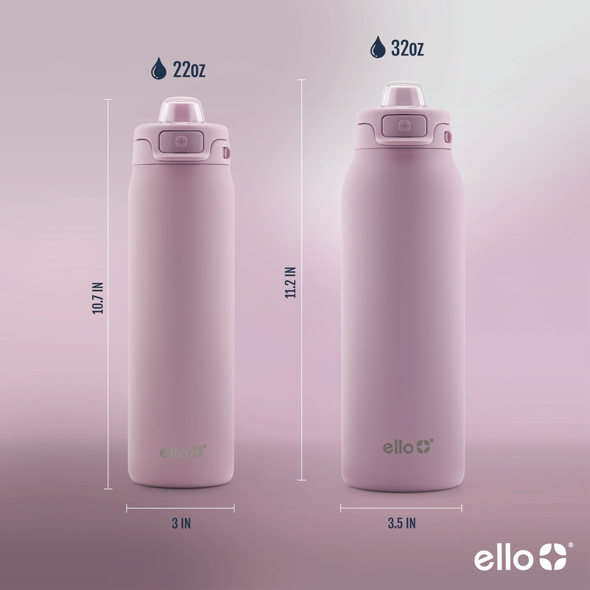 Pop & Fill 22oz Stainless Water Bottle (22oz / Mauve)
