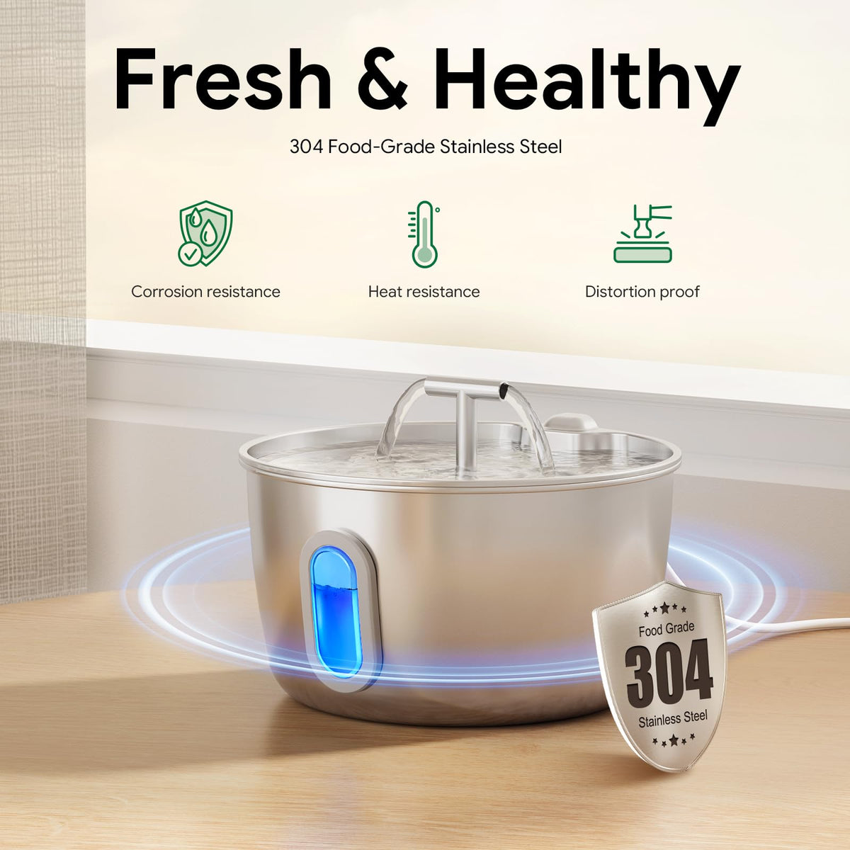 Stainless Steel Cat Water Fountain