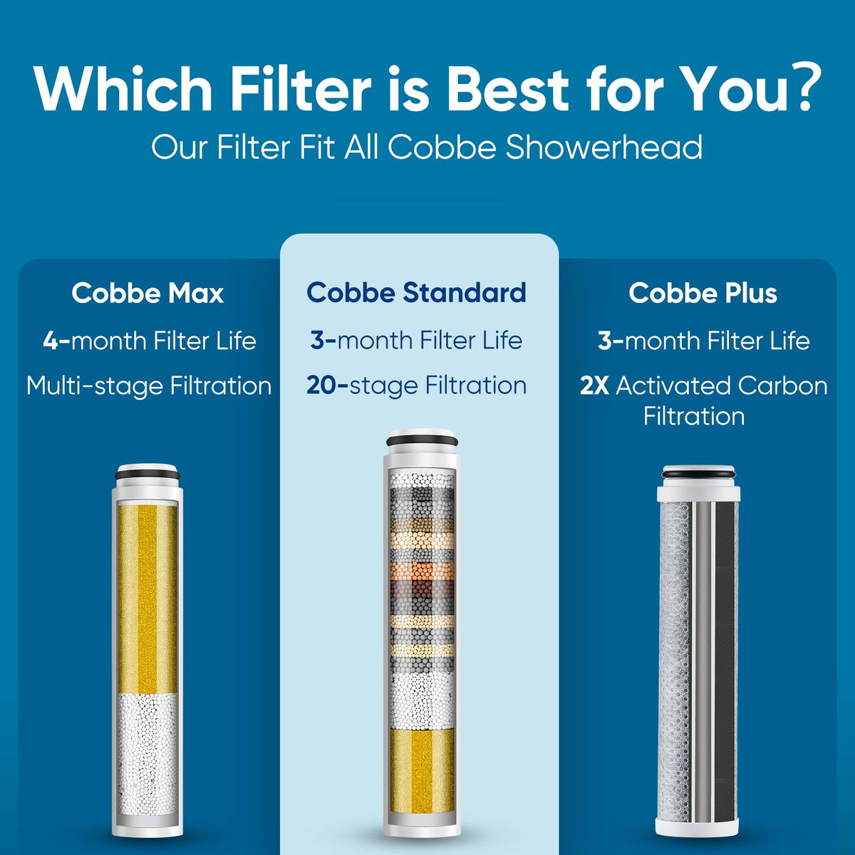 1 Pack Replacement Filters for Handheld Shower Head (Standard / 1 PCS)