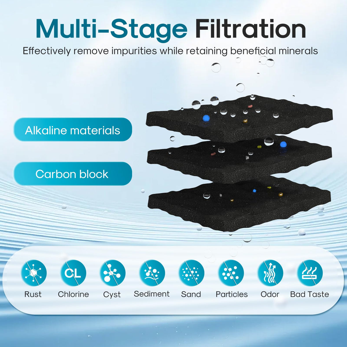 Alkaline ADQ36006101 Water Filter Replacement for LG LT700P (Alkaline (pH Balance) / 4 Count (Pack of 1))