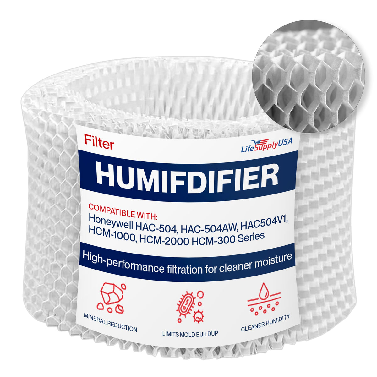 Humidifier Filter Replacement Wick Filter A Compatible with Honeywell HAC (1-Pack)