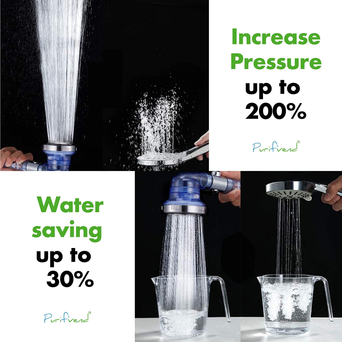 Hard Water Filter Showerhead