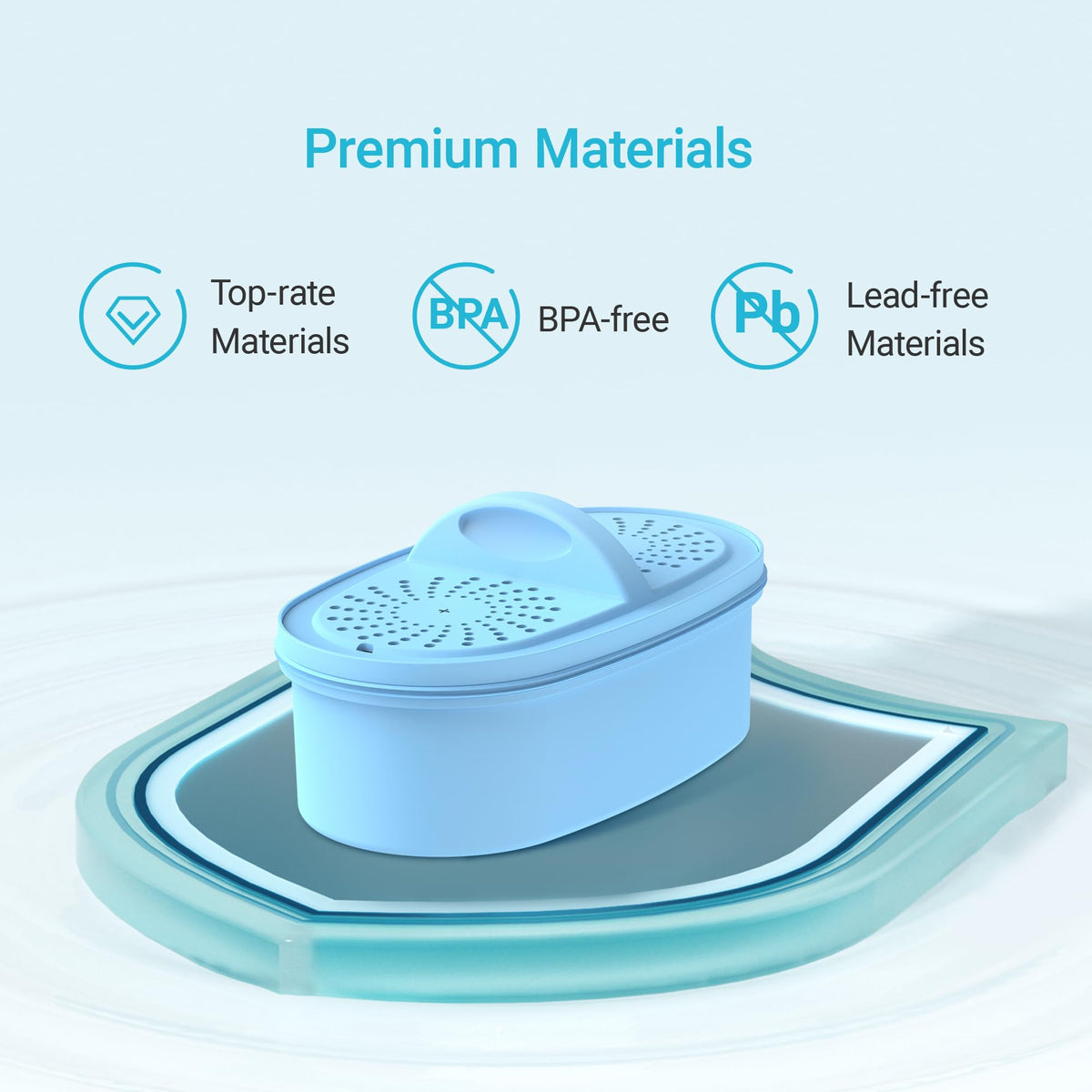 PF AL Alkaline Water Filter Replacement for Waterdrop® Pitchers (Alkaline-Blue / 2 Count)