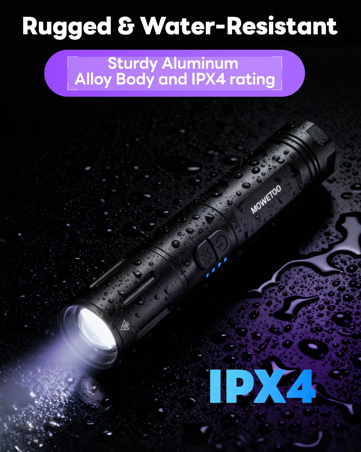2 Pack UV Flashlight 395nm Rechargeable