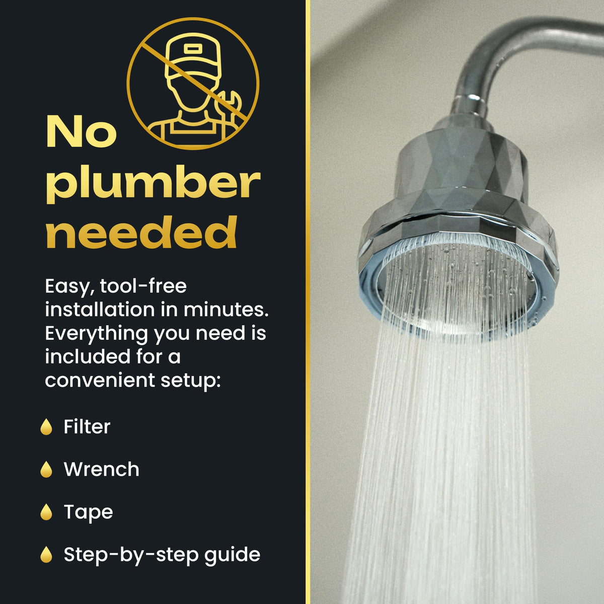 Shower With Internal Filter