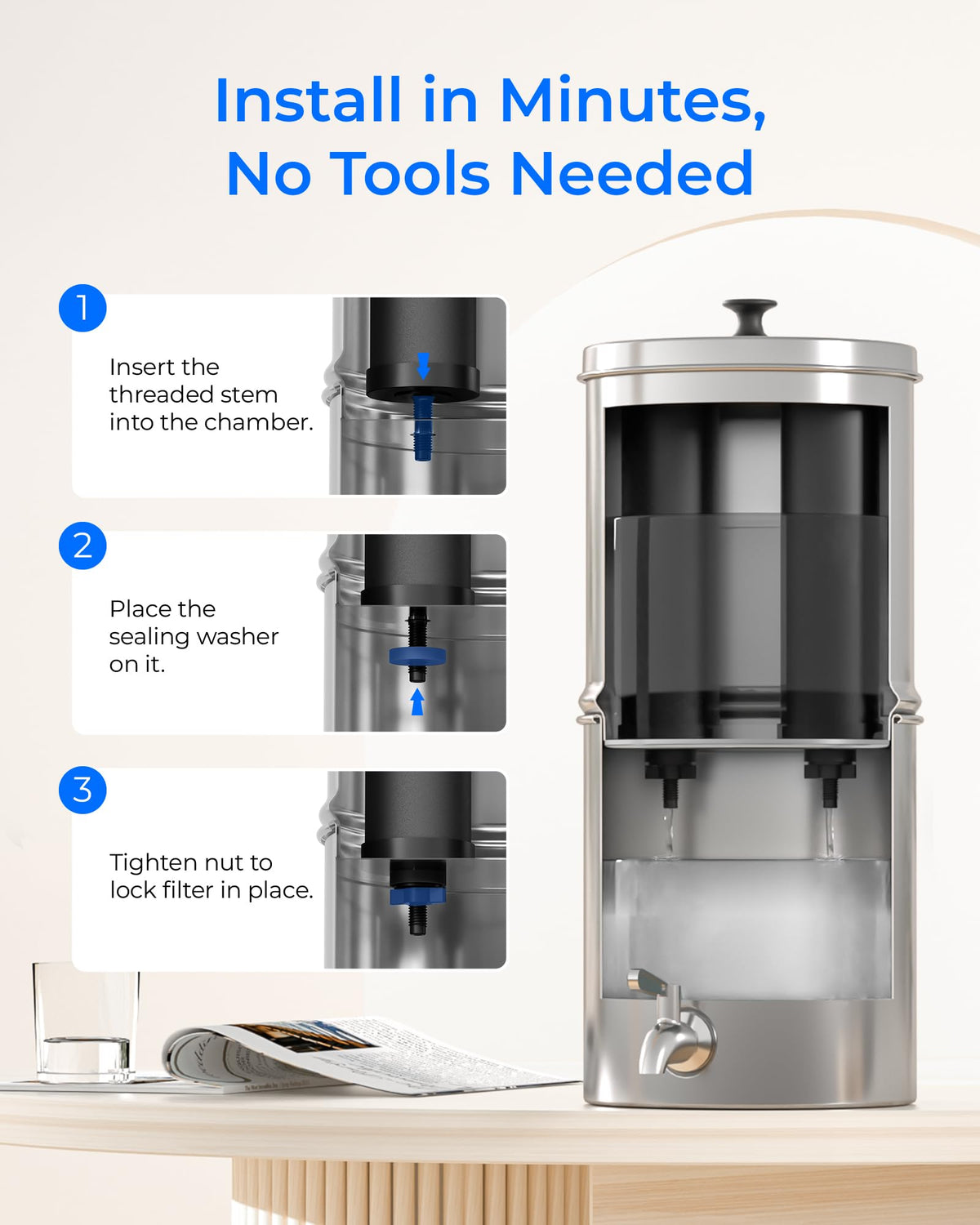 Silver Ions Black Water Filter