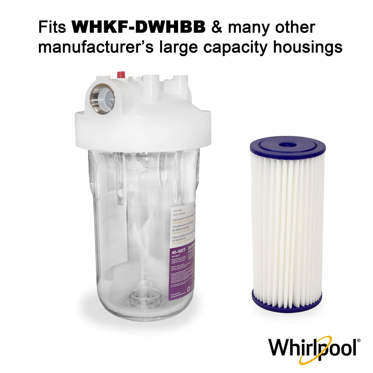 WHKF WHPLBB Whole House Large Capacity Pleated Sediment Filter (1 Count (Pack of 1))