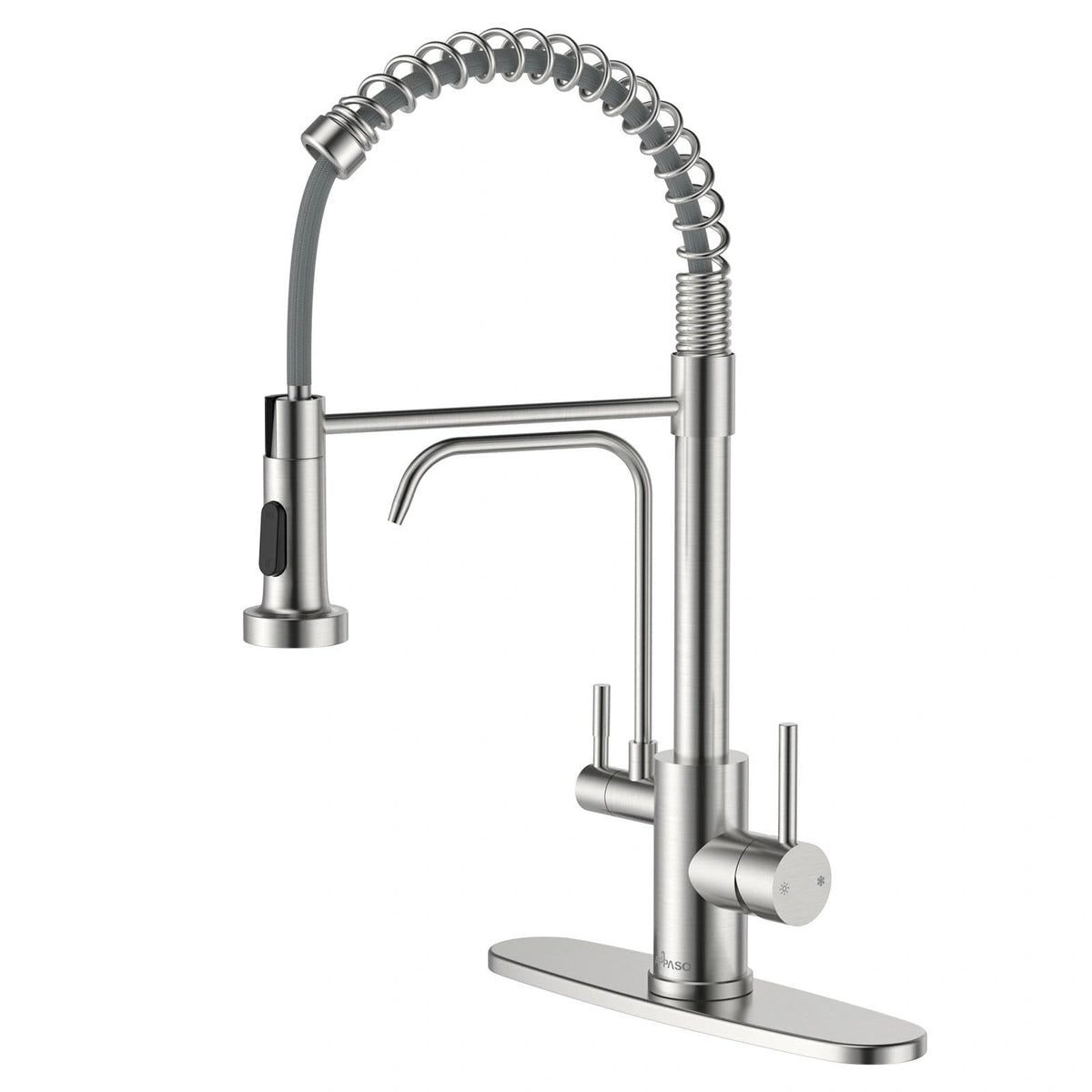 3 in 1 Kitchen Faucet with Water Filter Brushed Nickel (260-Brushed Nickel)