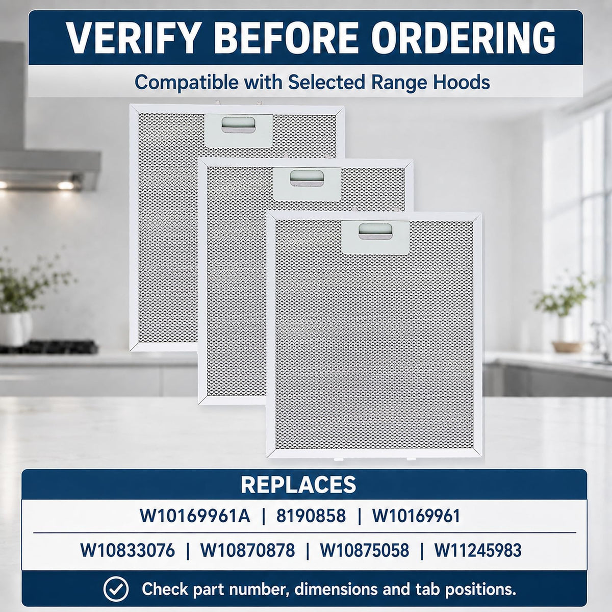 Range Hood Filter 10 1 (10-1/2" X 12" X 0.35")