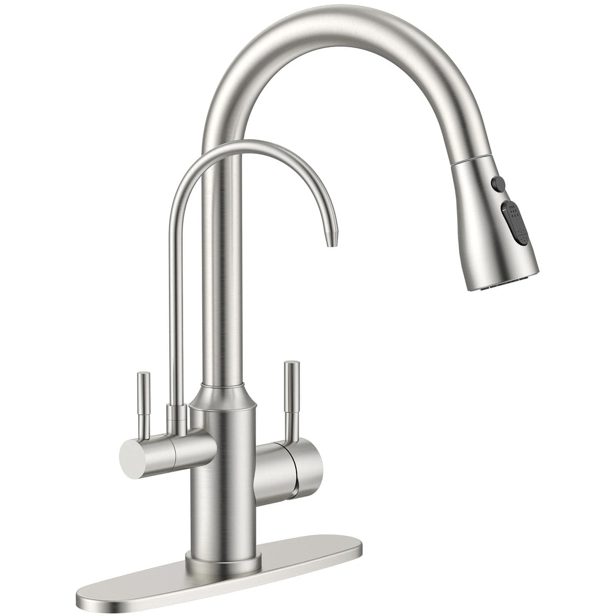 3 Way Kitchen Faucet with Water Filter cUPC Lead (Brushed Nickel)