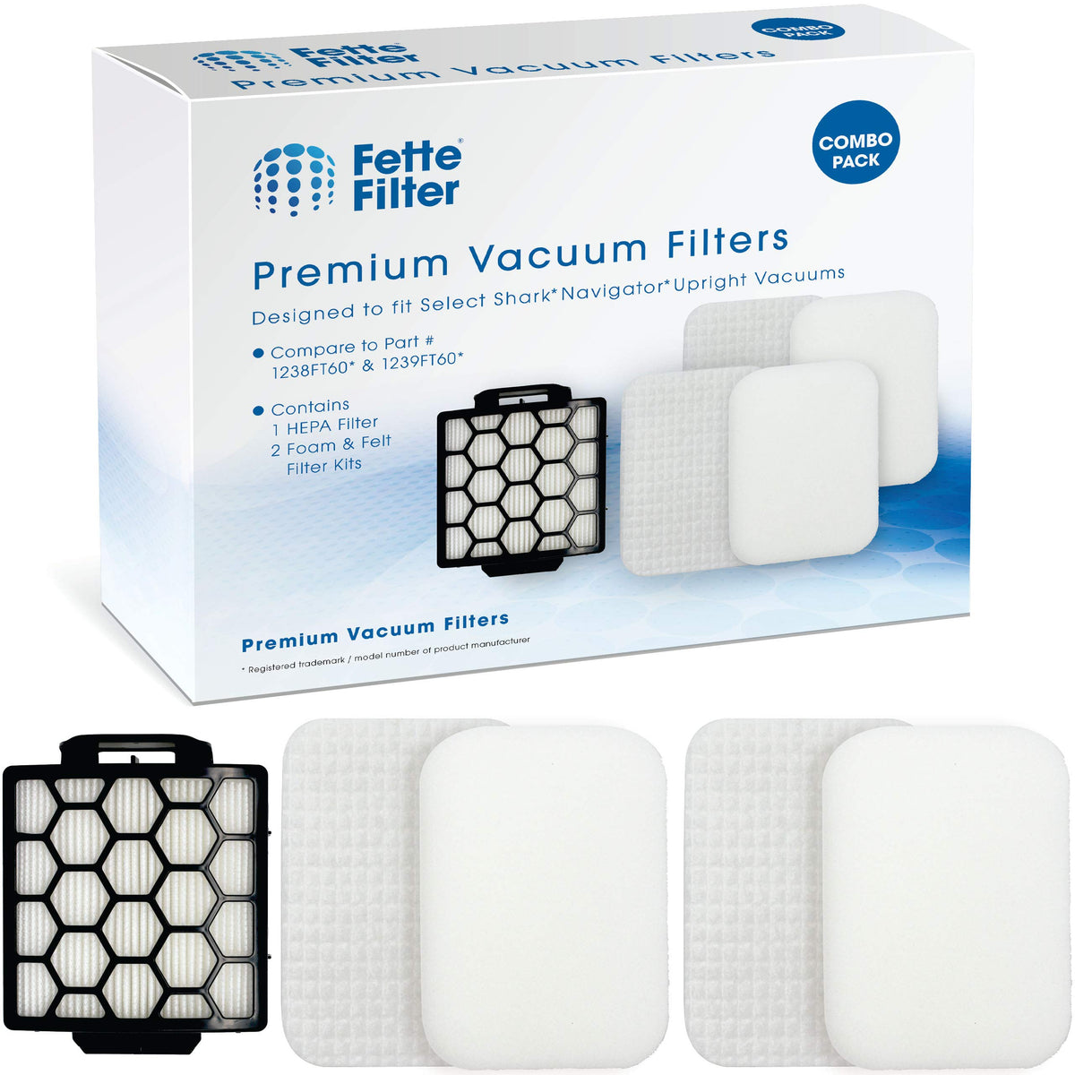 1 HEPA & 2 Foam Filters for Shark Navigator Pet Plus NV150 (1 HEPA + 2 FOAM)