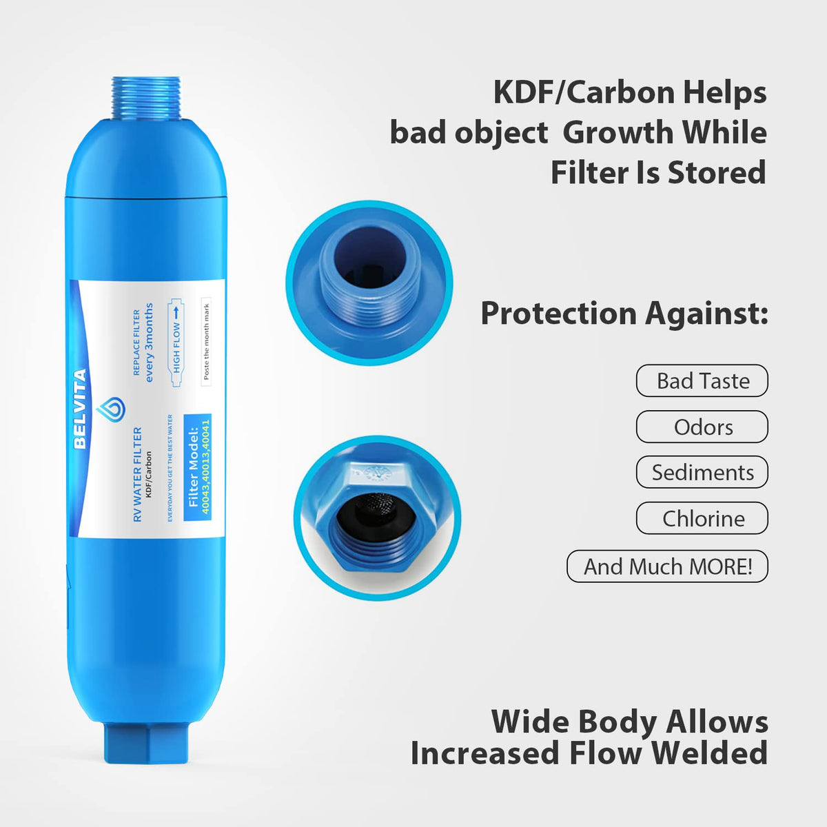 2 Pack RV inline water filter (blue 1)