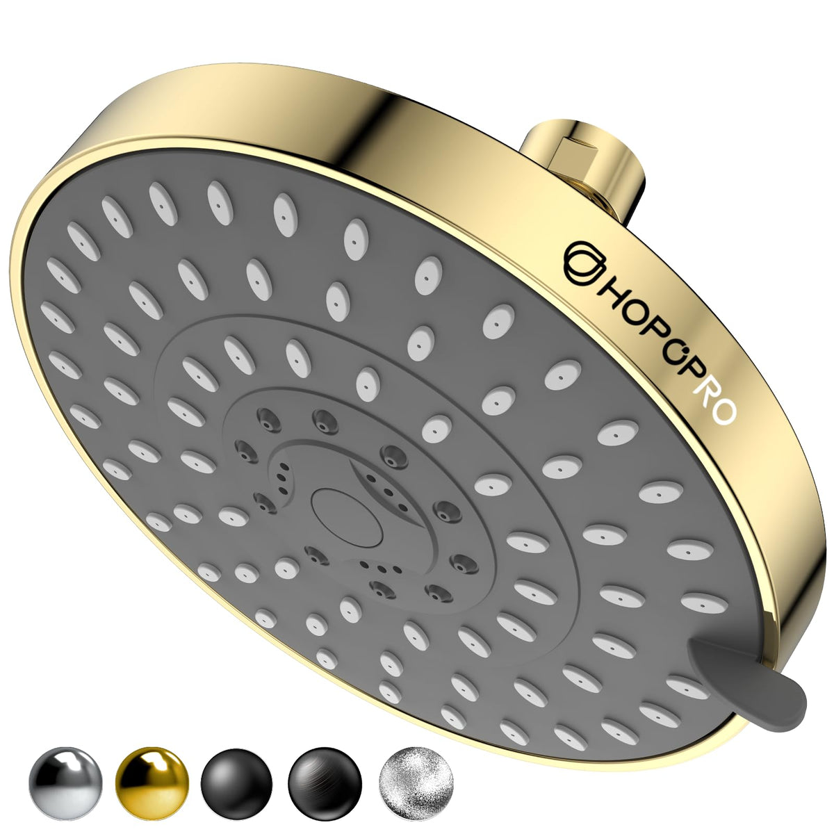 5 Mode High Pressure Shower Head (6 Inch Modern / Gold Modern)
