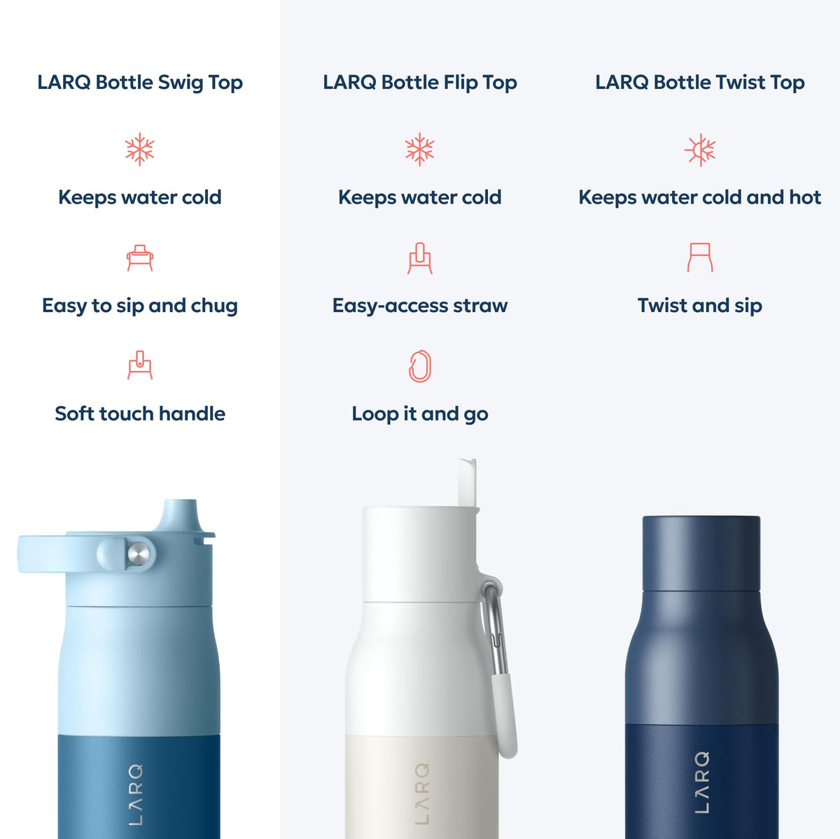 Swig Top Insulated Stainless Steel Water Bottle with Straw and Handle (Amalfi Blue / 680 ml)