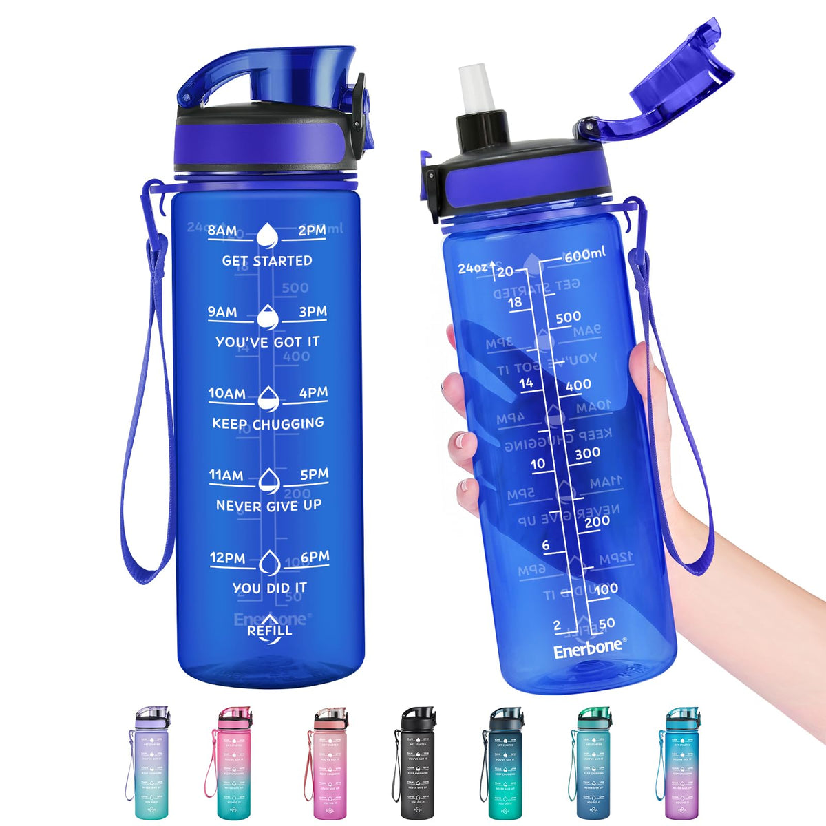 Water Bottle Leakproof BPA & Toxic Free (Sapphire / 24 Ounces)