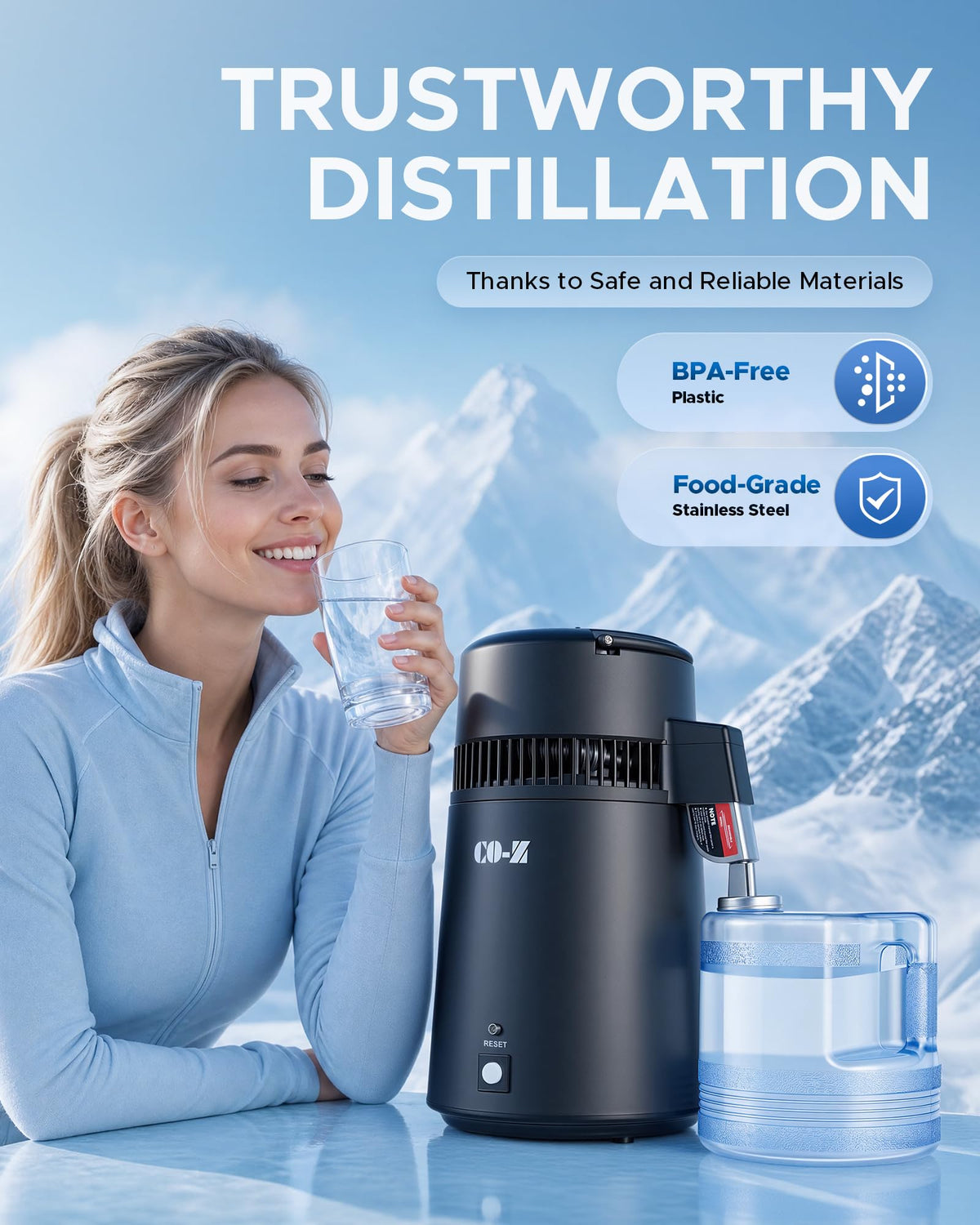 1.1 Gallon Water Distiller (Black 4L)