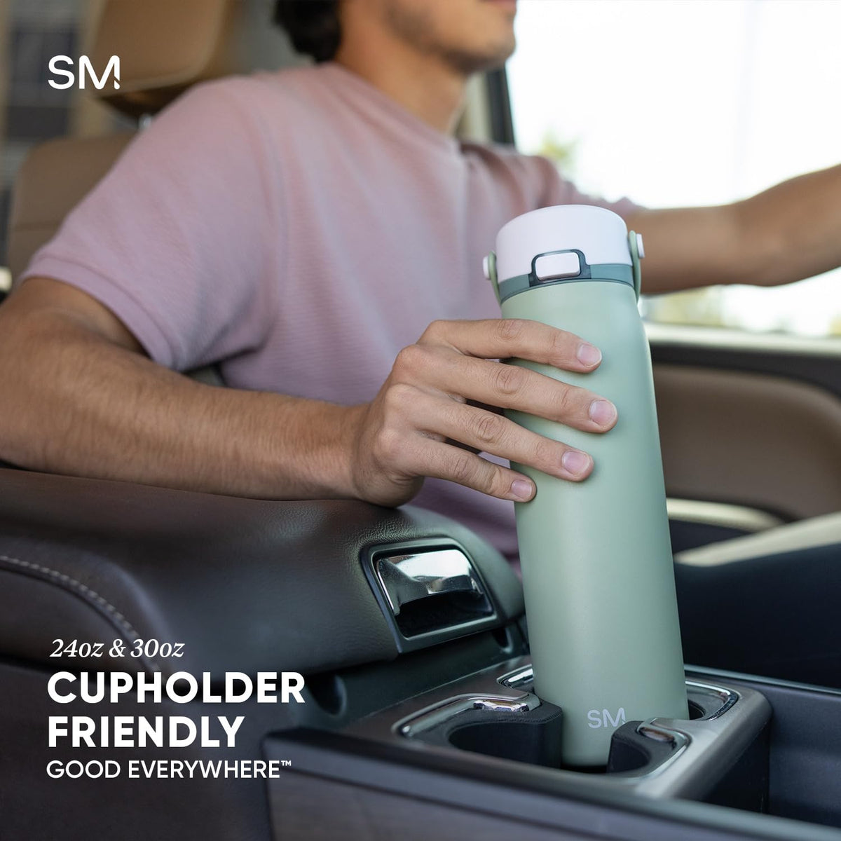 Insulated Sport Water Bottle with Chug Lid (24 Ounces / -Almond Drift)