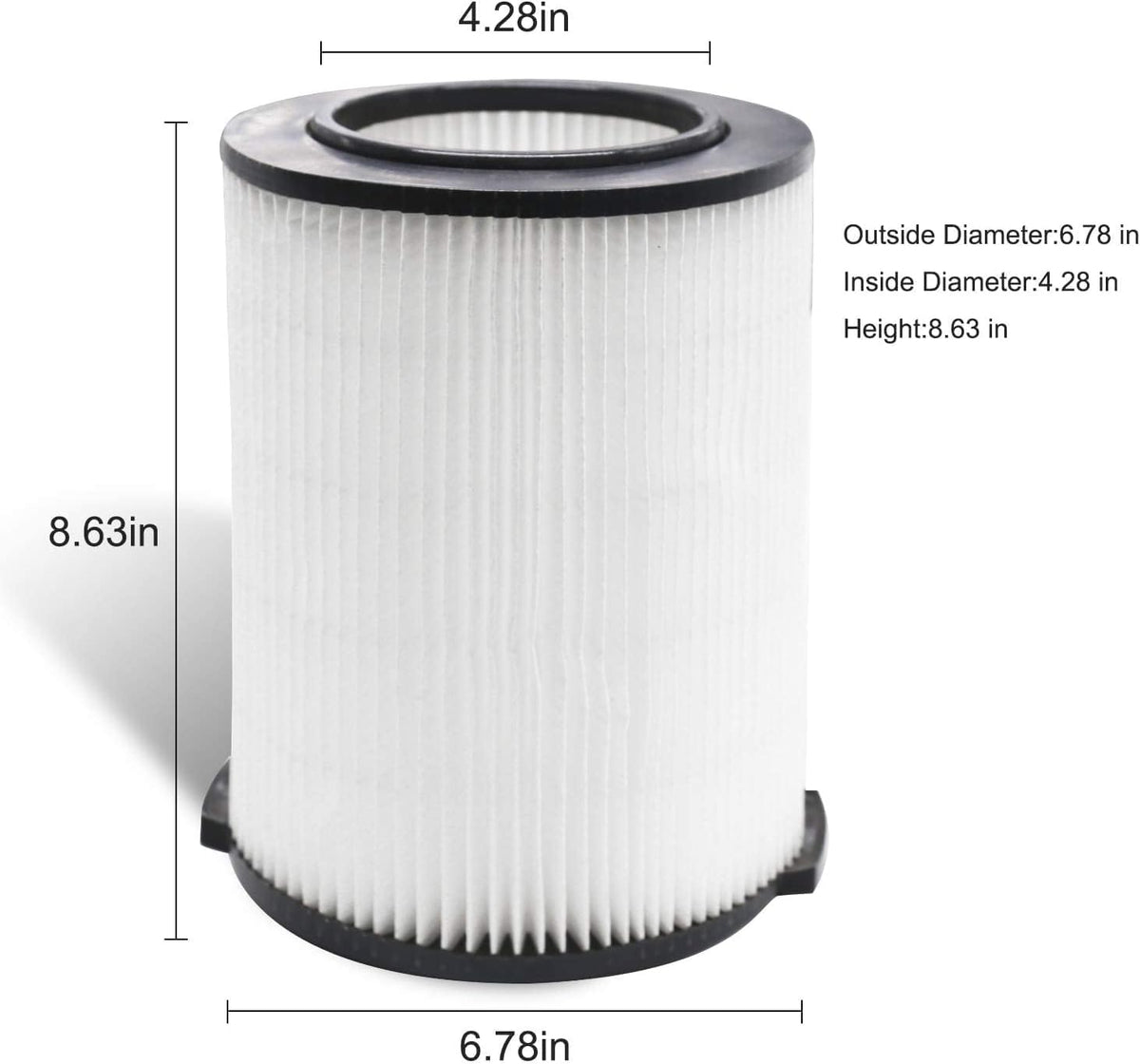 VF4000 Replacement Filters for Ridgid Shop Vac 72947 Wet (M 2 Pcs Filters & 4 Pcs Foam Sleeves / White VF4000)