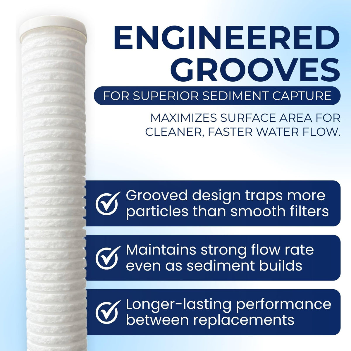 IPW 5 Micron Grooved Polypropylene Sediment Filter (1-Pack)