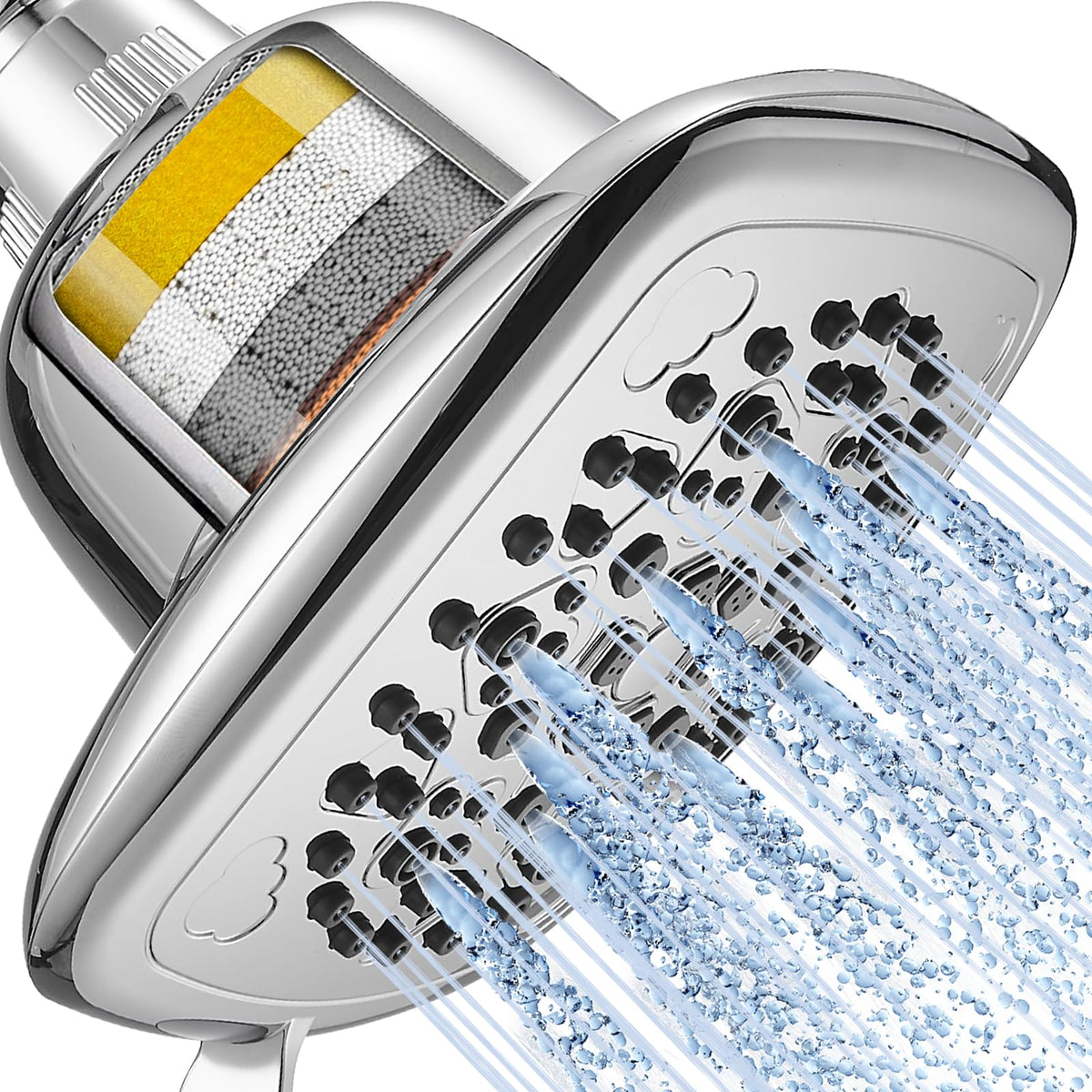 Filtered Shower Head (Square / B - Chrome)