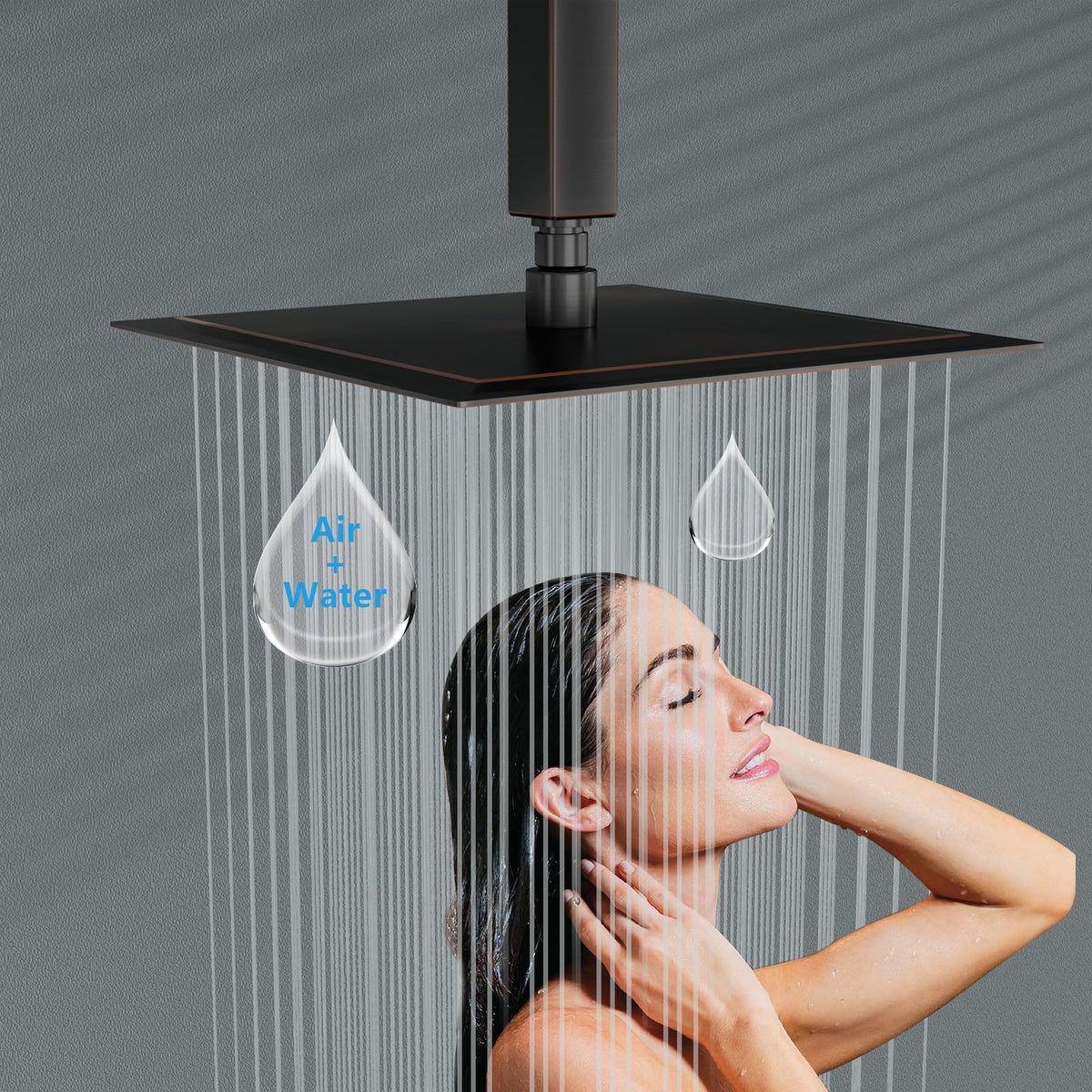 Rain Shower Heads High Pressure (Oil Rubbed Bronze / 10 Inch)