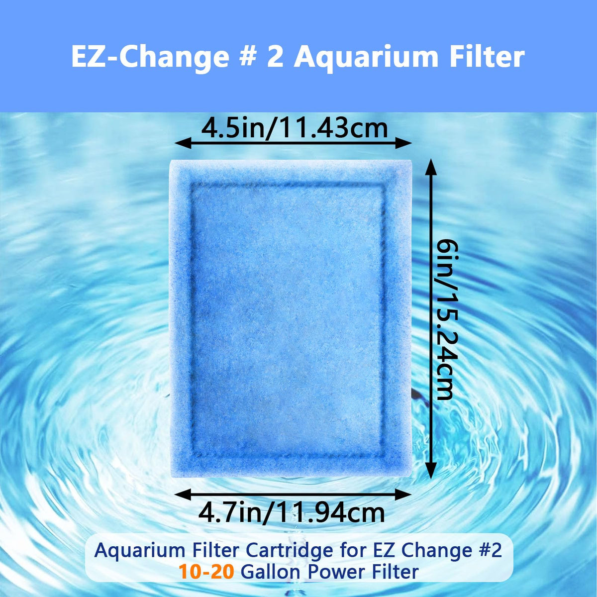 Aquarium Filter Cartridge Compatible with Aqua (6 pack)