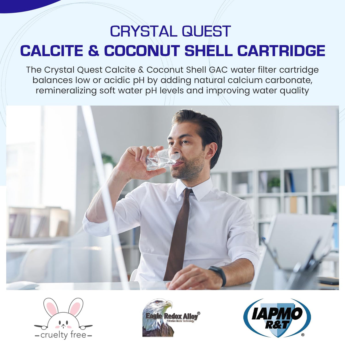 Calcite & Coconut Shell GAC Water Filter Cartridge (Calcite Coconut Shell GAC / 2-7/8" x 9-3/4")